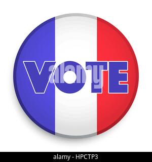 Insigne de l'élection 2017 en France. Illustration de Vecteur