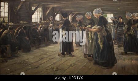 Tableau Toile Max Liebermann - Flaxseed In Laren - Impression Sur Cadre Prêt à Accrocher