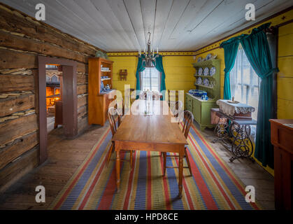 Salle de séjour dans une maison privée à Dallas, Texas, à partir de la fin du 20e siècle Banque D'Images