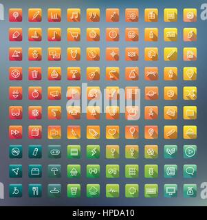 Vecteur de collecte de l'icône de l'application Illustration de Vecteur