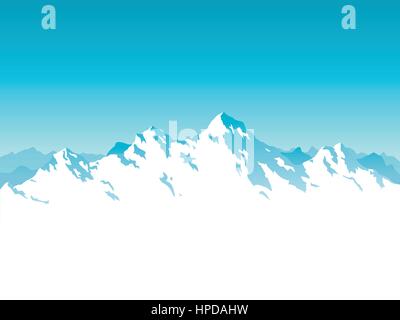 Des pics de montagne alpine with copy space vector background Illustration de Vecteur