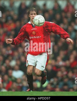 DAVID BECKHAM MANCHESTER UNITED FC 16 mars 1997 Banque D'Images