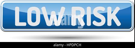 Risque faible - Résumé beau bouton avec texte. Illustration de Vecteur