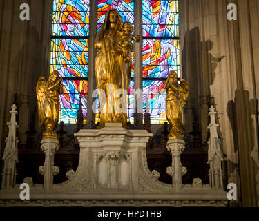 Chapelle de la Vierge, la cathédrale Saint-Pierre-et-Saint-Paul, Nantes, France Banque D'Images