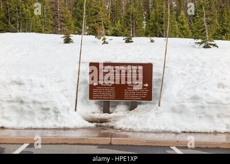 Continentale de partage d'informations chanter à la Rocky Mountain National Park Banque D'Images