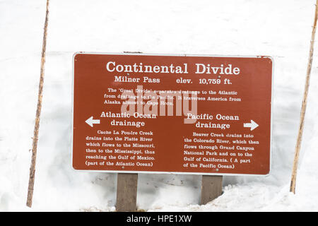 Continentale de partage d'informations chanter à la Rocky Mountain National Park Banque D'Images