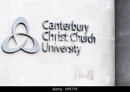 Christ Church university, Canterbury, Angleterre. Banque D'Images