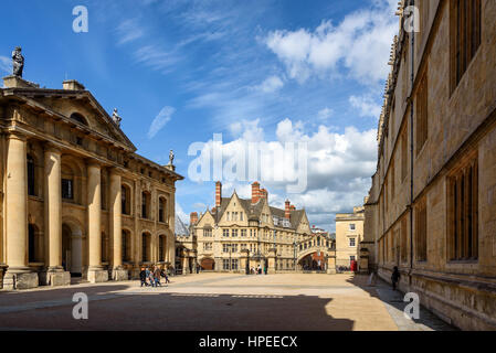 Le Pont des Soupirs entre Hertford College les bâtiments de l'université. New College Lane, Oxford, Oxfordshire, Angleterre Banque D'Images