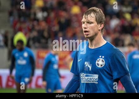 29 avril 2015 : Giedrius Arlauskis # 24 de FCSB en action au cours de la Liga je jeu Soccer Roumanie entre FC Steaua Bucarest ROU et ASA 2013 Targu Mures ROU au niveau national Arena, Bucarest, Roumanie ROU. Foto : Catalin Soare Banque D'Images