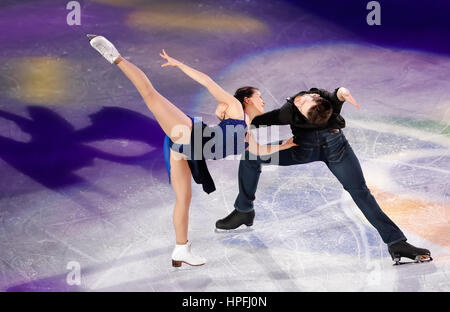 Gangneung, est de Séoul, Corée du Sud. Feb 19, 2017. Yura Min & Alexander Gamelin (KOR) Figure Skating : ISU Four Continents Figure Skating Championships 2017 Gala, exposition à Gangneung Ice Arena à Gangneung, est de Séoul, Corée du Sud . Credit : Lee Jae-Won/AFLO/Alamy Live News Banque D'Images