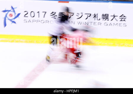 Hokkaido, Japon. Feb 21, 2017. L'ambiance shot : Hockey sur glace tournoi femmes match entre Hong Kong - Japon au cours de la 2017 Jeux Asiatiques d'hiver à Sapporo Sapporo Tsukisamu Gymnasium à Hokkaido, Japon . Credit : Yohei Osada/AFLO SPORT/Alamy Live News Banque D'Images