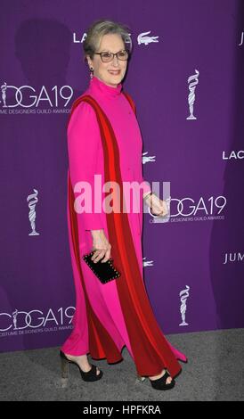 Los Angeles, CA. Feb 21, 2017. Meryl Streep aux arrivées pour 19e CDGA (Costume Designers Guild Awards) présenté par Lacoste, le Beverly Hilton Hotel, Los Angeles, CA, 21 février 2017. Credit : Elizabeth Goodenough/Everett Collection/Alamy Live News Banque D'Images