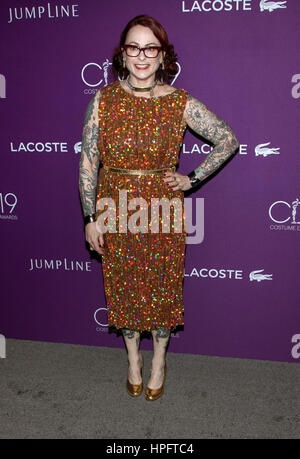 Créateur de costumes Julie Vogel arrive à la 19e Costume Designers Guild Awards, CDGA, à l'hôtel Beverly Hilton à Los Angeles, USA, le 21 février 2017. Dpa : Crédit photo alliance/Alamy Live News Banque D'Images