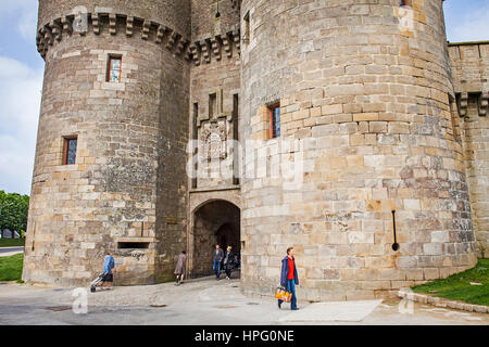 La porte Saint Michel, cité médiévale, Guerande, Loire-Atlantique, France Banque D'Images