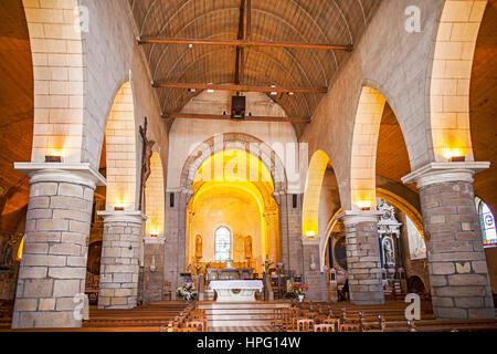 Église Saint Philbert,Noirmoutier en l'île, l'île de Noirmoutier, la Vendée, Pays de la Loire, France Banque D'Images