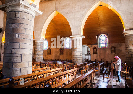 Église Saint Philbert,Noirmoutier en l'île, l'île de Noirmoutier, la Vendée, Pays de la Loire, France Banque D'Images