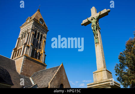 Église Saint Philbert, Noirmoutier en l'île, l'île de Noirmoutier, la Vendée, Pays de la Loire, France Banque D'Images