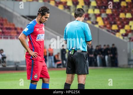 11 juillet 2015 : Gabriel Iancu # 80 du FCSB durant la Liga Football Profesionista de Foteballe Roumanie LPF - FC Steaua Bucarest vs d'arrière à l'arène nationale, Bucarest, Roumanie ROU. Foto : Catalin Soare Banque D'Images