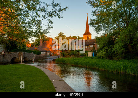 La rivière Darent au Kent Eynesford Banque D'Images