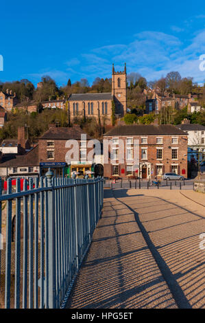 Détails de l'Irobridge au pont de fer près de Telford Shropshire. Banque D'Images