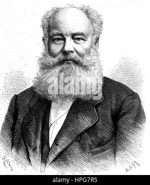 H. Balduin M ?llhausen, 1825 - 1905, était un écrivain allemand, et artiste voyageur qui a visité les États-Unis et a écrit des romans basés sur ses expériences., l'amélioration numérique reproduction d'une gravure sur bois à partir de l'année 1885 Banque D'Images