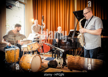 Belgique, Anvers, concert de jazz légendaire café Hopper Banque D'Images