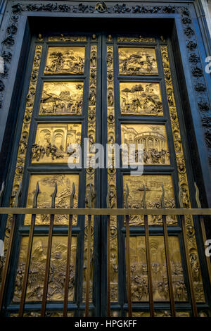 Portes du Paradis (portes de l'Est), Baptistère de San Giovanni, Florence Banque D'Images