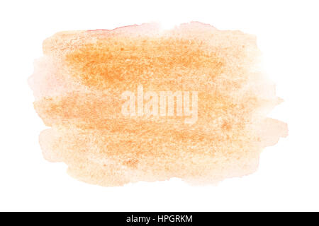 Aquarelle - tache orange abstract background Banque D'Images