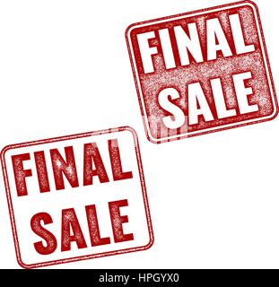 Vente finale réaliste grunge rubber stamp isolé sur fond blanc Illustration de Vecteur