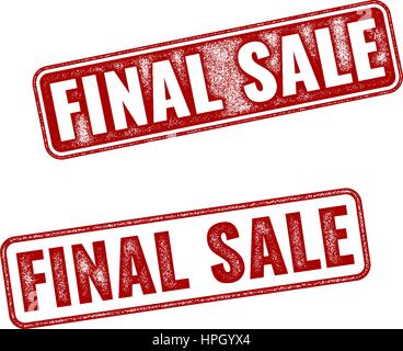 Vente finale réaliste grunge rubber stamp isolé sur fond blanc Illustration de Vecteur