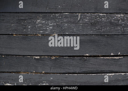 Peeling noir, 1828, grange en bois horizontal avec la paille Banque D'Images