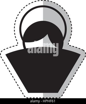 Crèche bébé Jésus figure icône silhouette Illustration de Vecteur