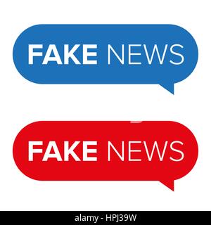 Fake News bulle de dialogue d'avertissement Illustration de Vecteur