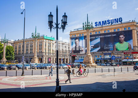 Plac Konstytucji,Place de la Constitution, l'architecture et l'urbanisme communiste, Varsovie, Pologne Banque D'Images