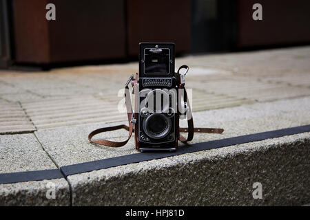 Ancien appareil photo rolliflex Banque D'Images