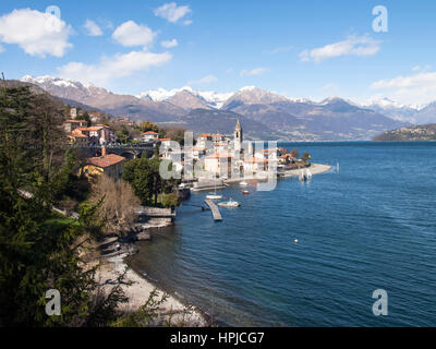 Cremia lac de Côme, Italie : image saisissante de la village de Cremia Banque D'Images