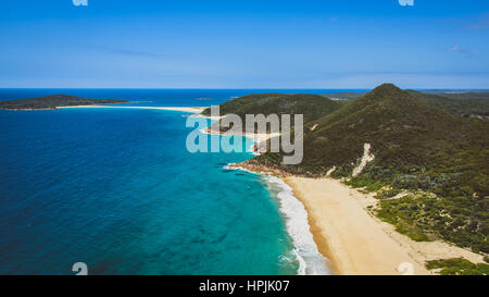 Vue depuis la tête Tomaree, Port Stephens Banque D'Images