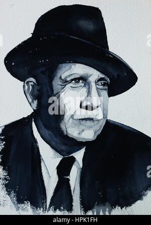 Humphrey Bogart illustration Banque D'Images