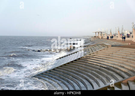 Front de mer à Cleveleys,UK Banque D'Images