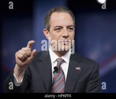 National Harbor, Maryland, USA. Feb 23, 2017. REINCE PRIEBUS à l'American Conservative Union Européenne 2017 Action politique conservateur Crédit : Michael Brochstein Conférence/ZUMA/Alamy Fil Live News Banque D'Images