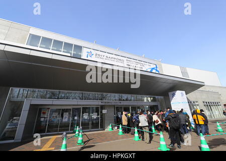 Hokkaido, Japon. Feb 22, 2017. Vue générale : Patinage de vitesse au cours de la 2017 Jeux Asiatiques d'hiver de Sapporo à Obihironomori - Patinage de vitesse Rink à Hokkaido, Japon . Credit : AFLO SPORT/Alamy Live News Banque D'Images