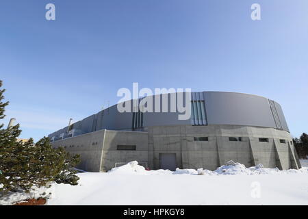 Hokkaido, Japon. Feb 22, 2017. Vue générale : Patinage de vitesse au cours de la 2017 Jeux Asiatiques d'hiver de Sapporo à Obihironomori - Patinage de vitesse Rink à Hokkaido, Japon . Credit : AFLO SPORT/Alamy Live News Banque D'Images