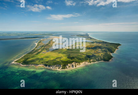 Vue depuis le nord, à l'île de Hiddensee, île de Hiddensee, côte de la mer Baltique, Poméranie occidentale, Basse-Saxe, Allemagne Banque D'Images