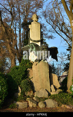 Giosue Carducci monument à Venise Giaridni parc public, la première à recevoir le Prix Nobel italien de littérature (construit en 1912) Banque D'Images