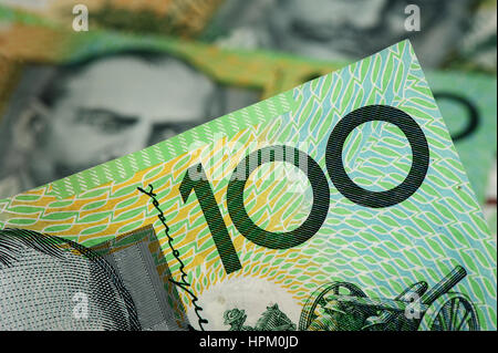 Libre d'une centaine de dollars australiens Banque D'Images