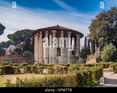 Le Temple d'Hercule Victor dans le domaine du Forum Boarium à Rome. Banque D'Images