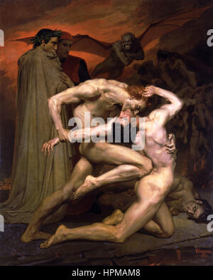 William-Adolphe Bouguereau (1825-1905) - Dante et Virgile en enfer (1850) Banque D'Images