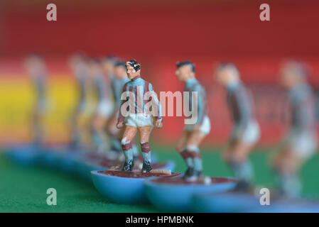 Joueurs de football de table Subbuteo Banque D'Images