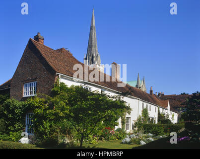 La Cathédrale de Chichester et près de vicaires. West Sussex. L'Angleterre. UK Banque D'Images