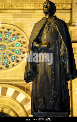 Statue de Jean-Baptiste Lamy (premier archevêque de Santa Fe), Saint François, la cathédrale de Santa Fe, Nouveau Mexique USA Banque D'Images